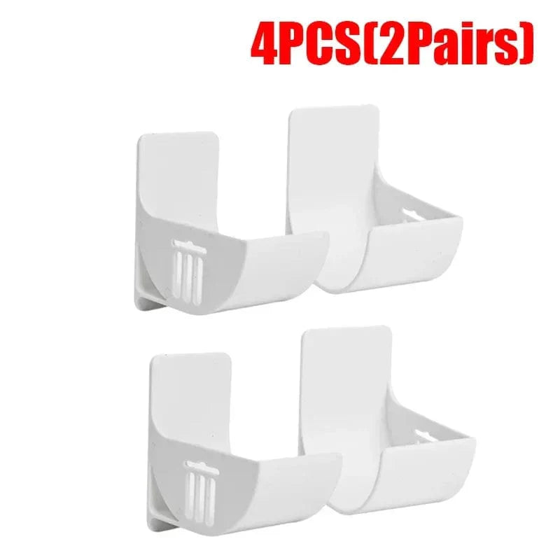 2/6PCS vægmonteret skraldeposeholder skraldeposeopbevaringsboks arrangør plastposefilmbeholder dispenser til køkkenhylde 4PCS (2par)