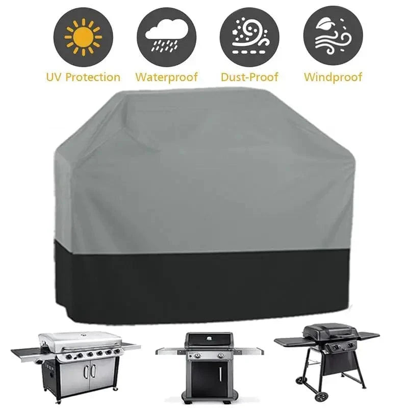 210T Oxford Cloth Udendørs grillovertræk Vandtæt ovnovertræk Havebeskyttelsesovertræk UV-resistent Heavy Duty Carbon Grill Cover