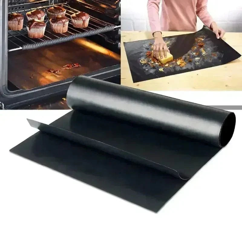 33x40cm genanvendelig non-stick BBQ-grillmåtte 0,08 mm tyk PTFE-grillbageunderlag kogeplade mikrobølgeovn værktøj DropShip