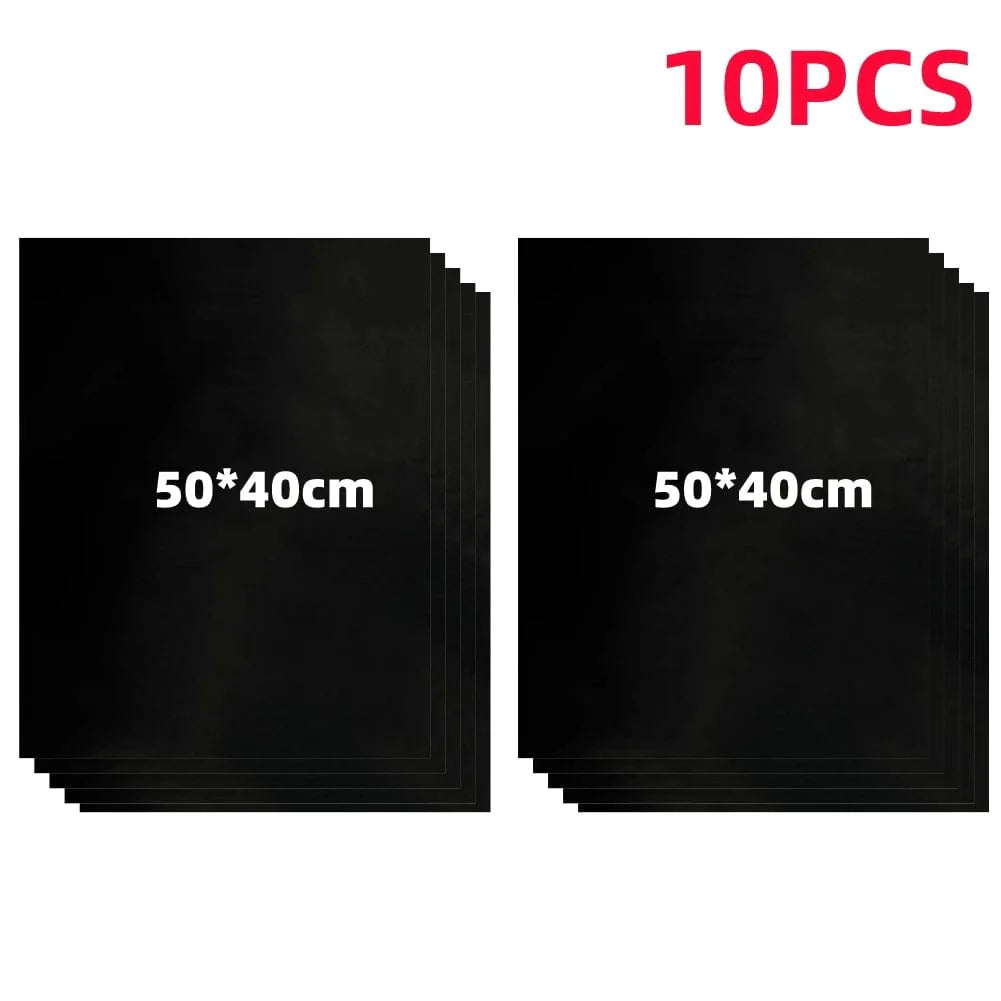 5-20PCS Non-stick BBQ-grillmåtte Barbecue udendørs bagemåtte Genanvendelig BBQ-madlavning Grillark til festgrillmåtte Køkkenværktøj 50x40cm 10stk / KINA