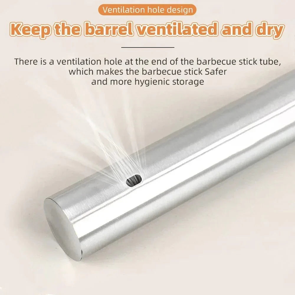 5/20Pcs Grillspyd i rustfrit stål Genanvendelige grillspyd Kebabjernpinde til udendørs camping og picnic Grillspyd Værktøj