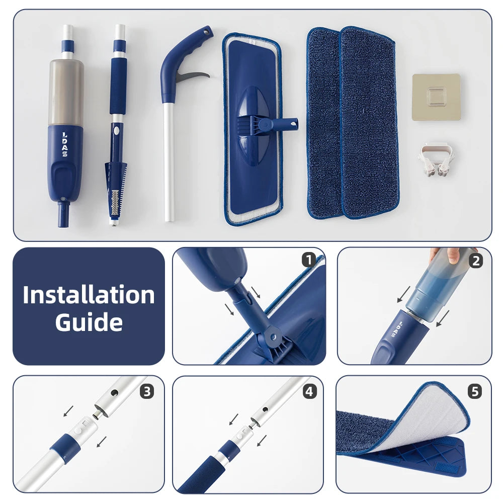 Spray moppe til rengøring af køkken, fliser og trægulve