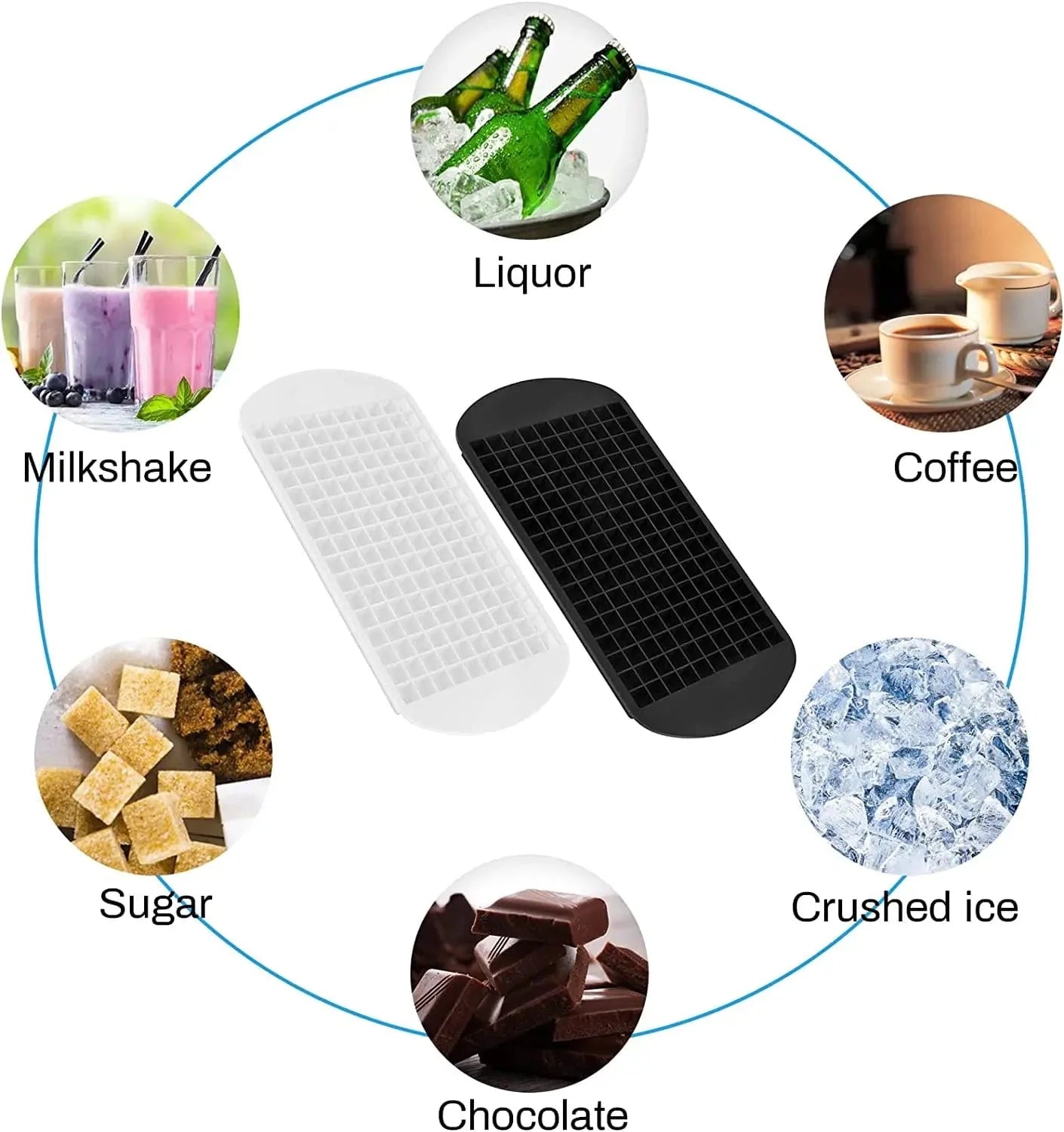 Mini silikone-isterningebakke med 160 riste - isterningefremstilling - grill, cocktail, forfriskning