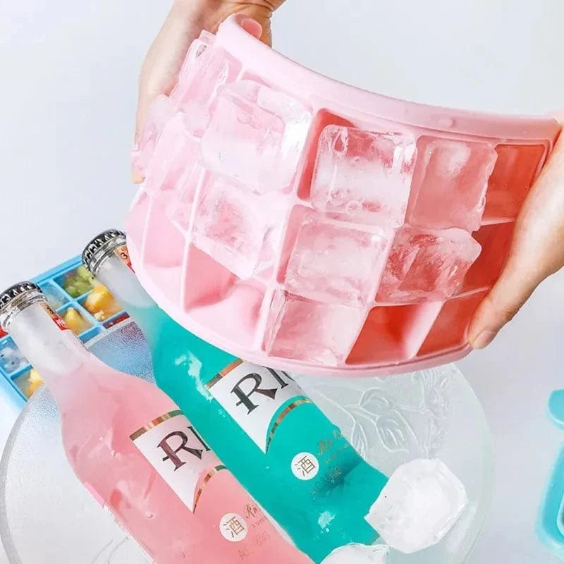 24/36-celle silikone-isterningebakke med aftageligt låg - Økologisk frugt-isform