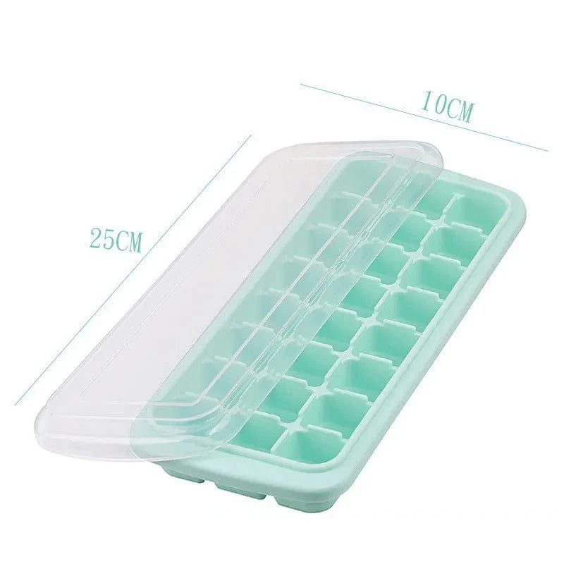 24/36-cellers silikone-isterningebakke med aftageligt låg - Green-24 Grids økologisk frugt-isform