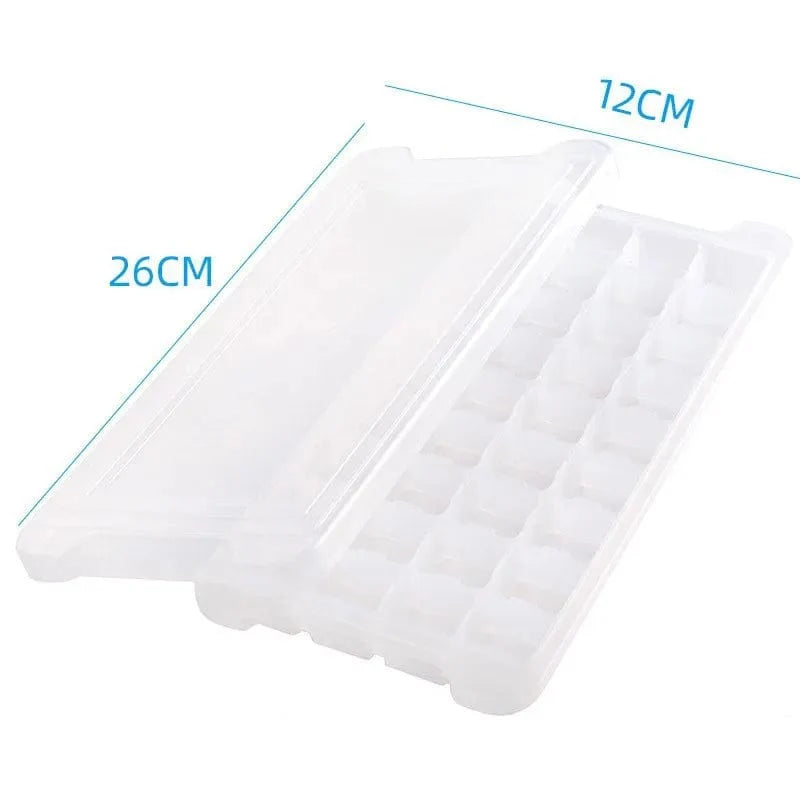 24/36-cellers silikone-isterningebakke med aftageligt låg - Økologisk frugtisform hvid-36 riste