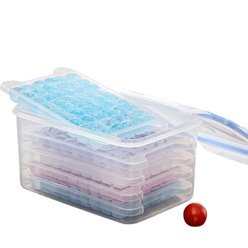 Isterningebakker stablet i en kasse - Sæt med 3/5/8 - 54 isterninger pr. bakke