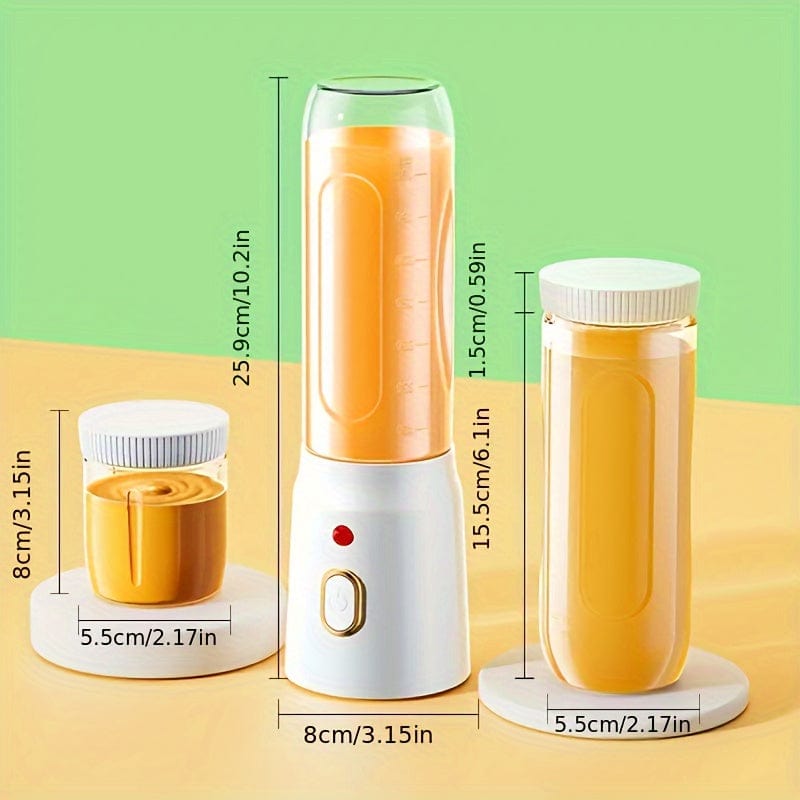 Multifunktionel genopladelig blender med USB: Juice frugt, grøntsager, is, smoothie Hvid