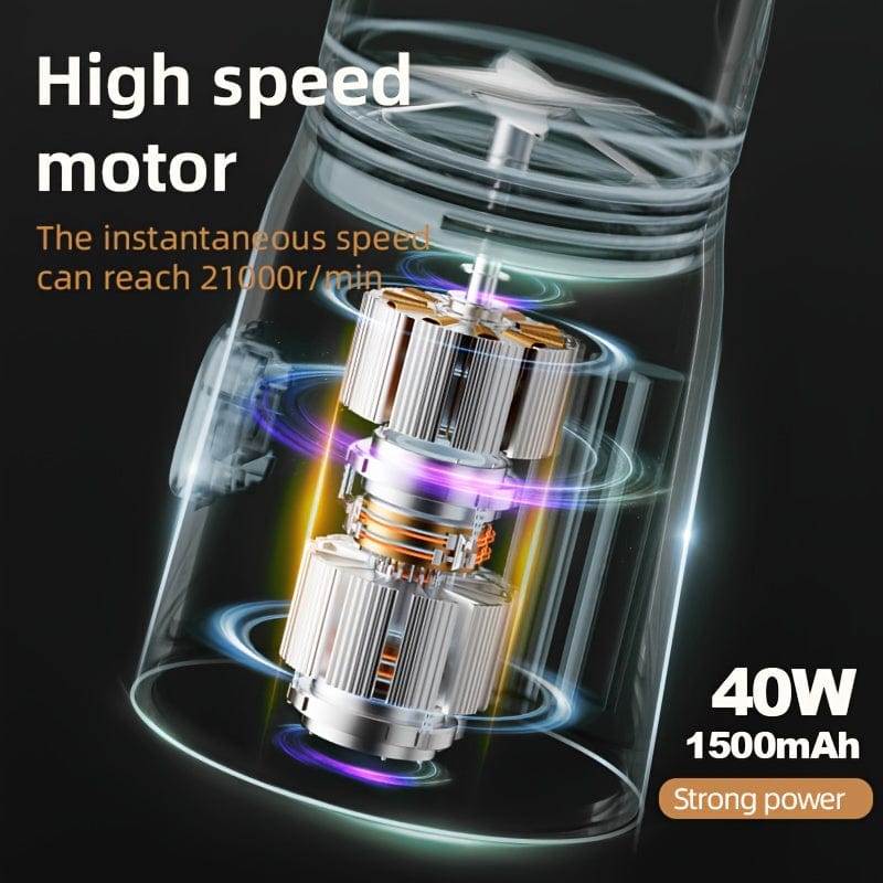 Multifunktionel genopladelig blender med USB: Juice frugt, grøntsager, is, smoothie Hvid