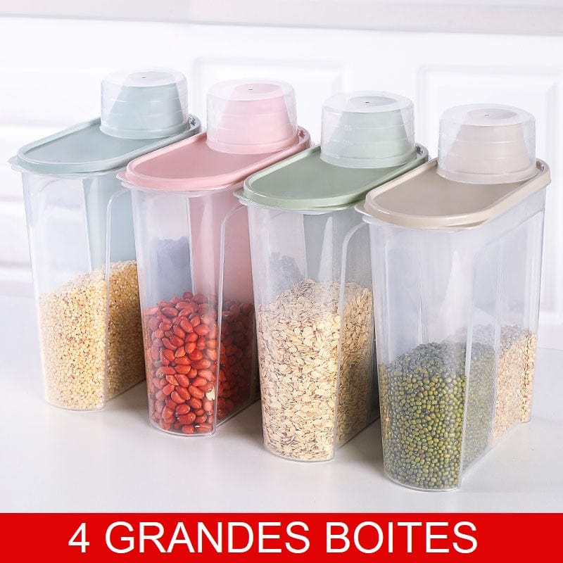 Dåser til opbevaring af ingredienser 4 store dåser