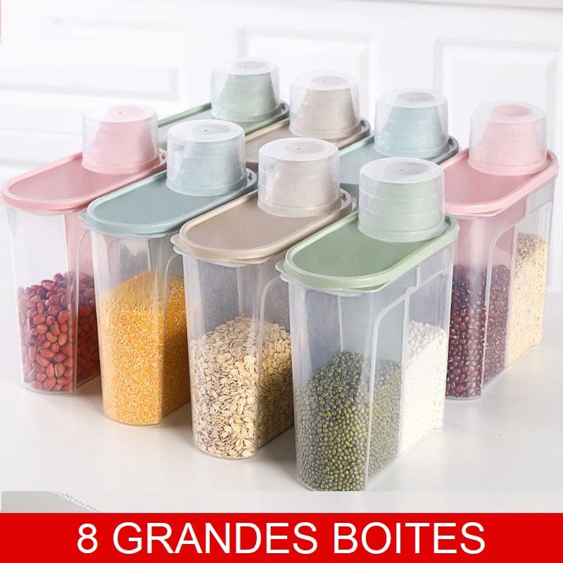Dåser til opbevaring af ingredienser 8 store dåser
