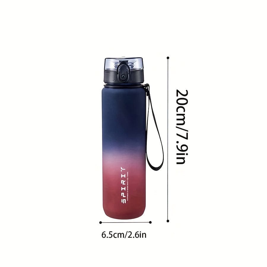 500 ml sportsvandflaske af plast - lækagesikker - til camping, vandring, fitness - fødselsdagsgave lilla rød gradient / 500 ml