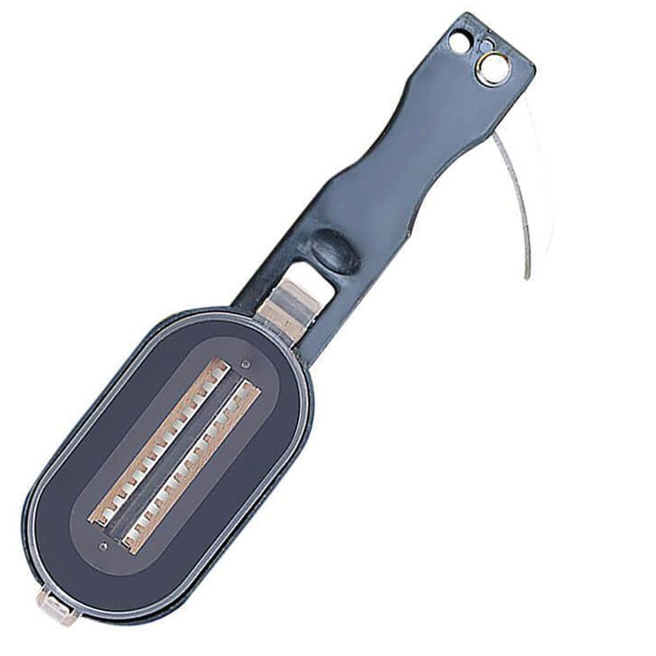 Sort børste med fiskeskæl