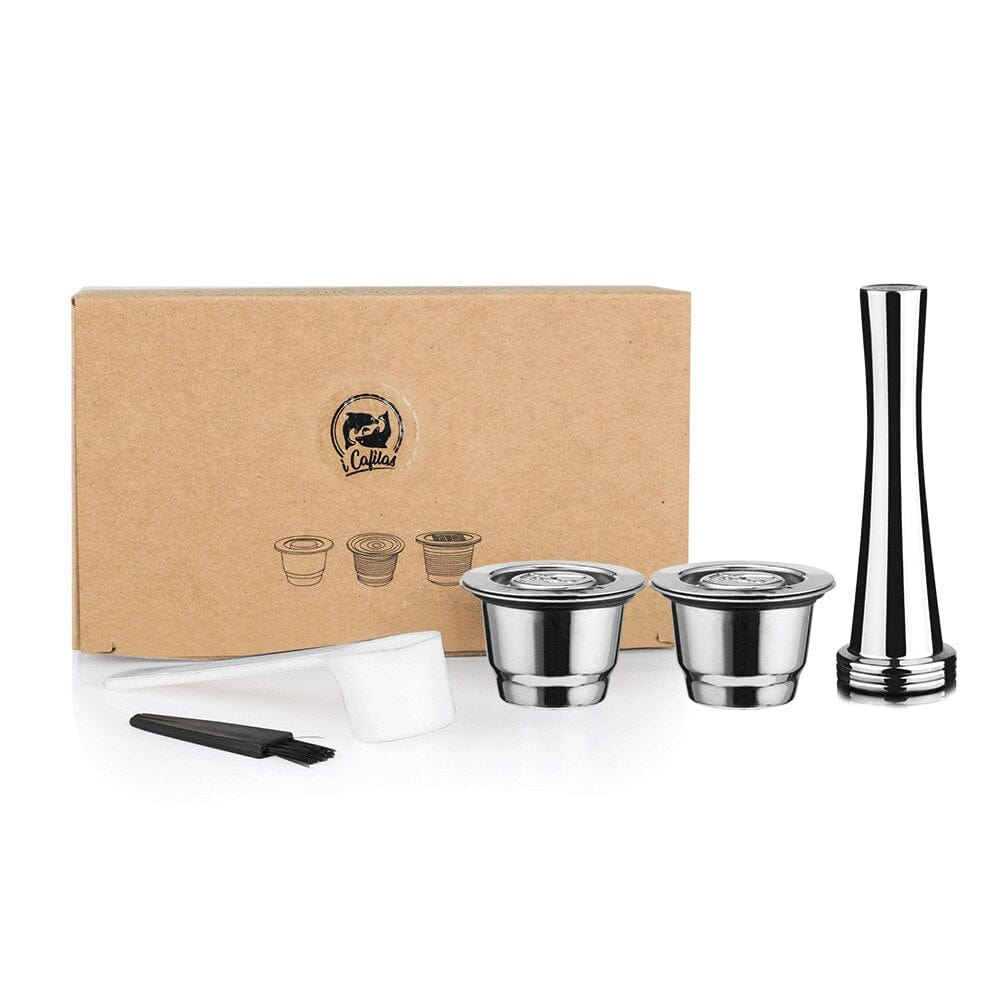 Genanvendelig Nespresso-kapsel 2 kapsler + 1 tamper