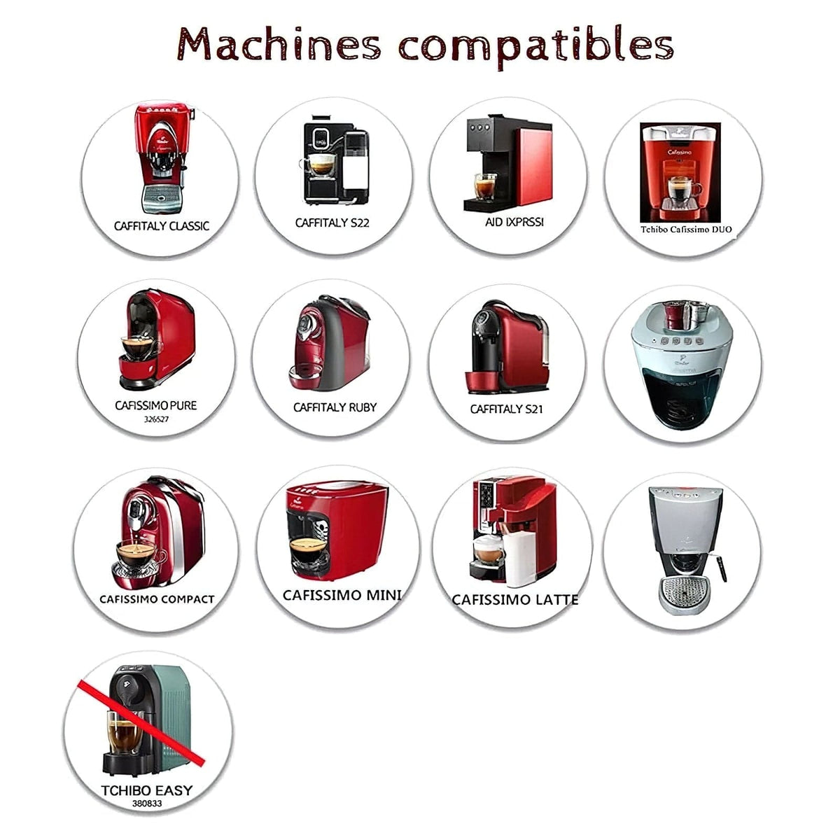 Genanvendelige kapsler til Caffitaly, Cafissimo og Tchibo
