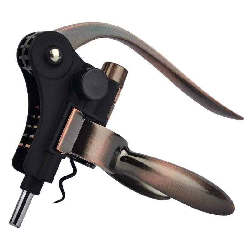 Bokssæt: Håndtagsbetjent proptrækker med væger og kapselskærer