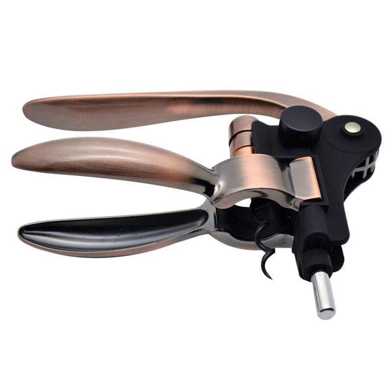 Bokssæt: Håndtagsbetjent proptrækker med væger og kapselskærer