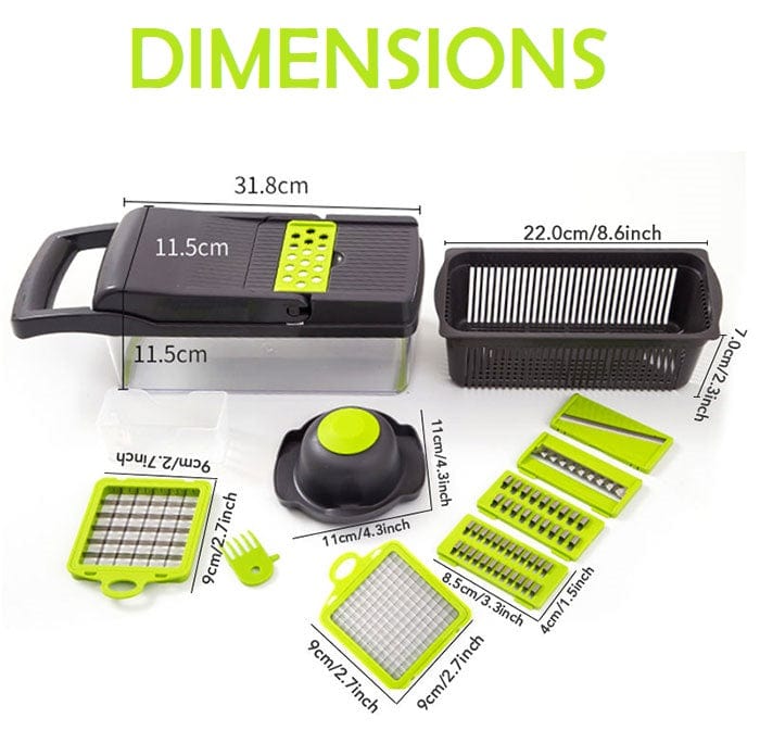 Multifunktionel grøntsagssnitter med 7 snit