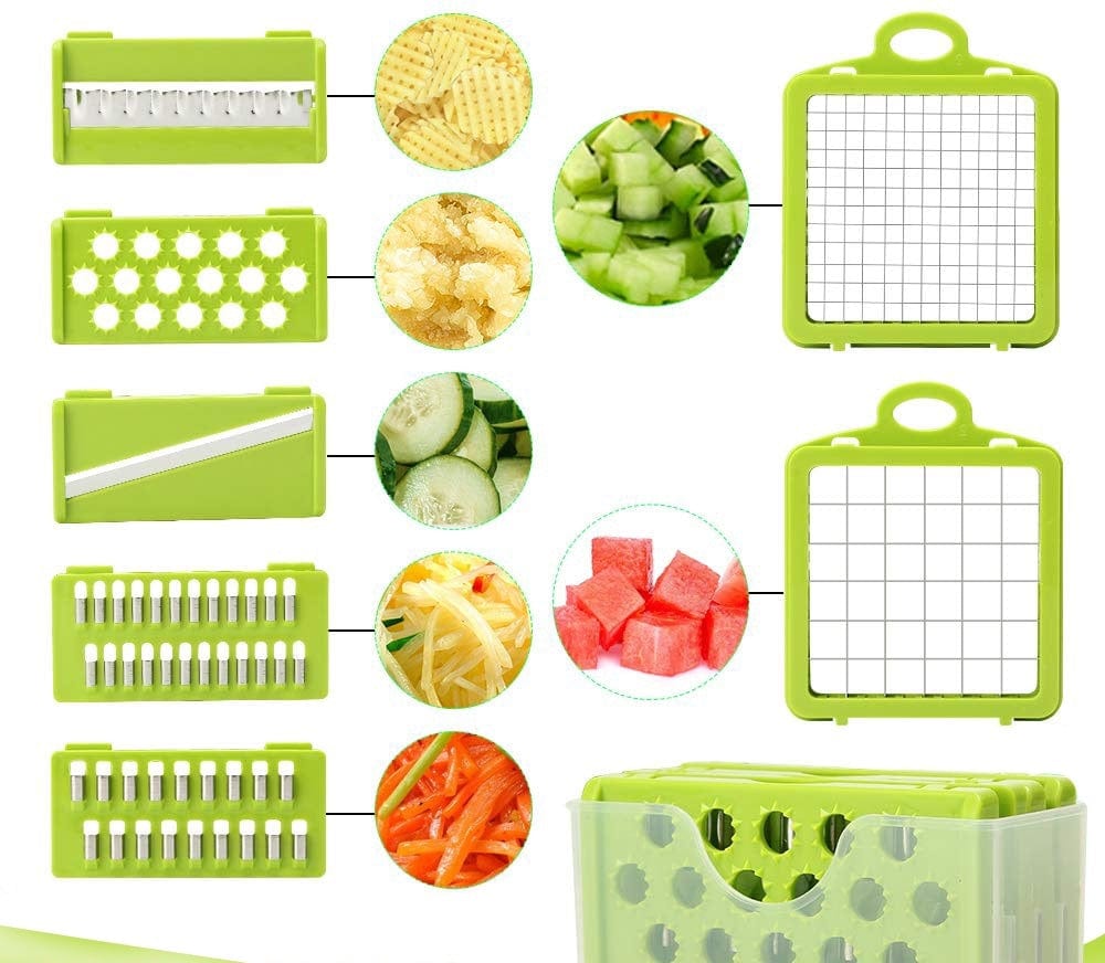 Multifunktionel grøntsagssnitter med 7 snit