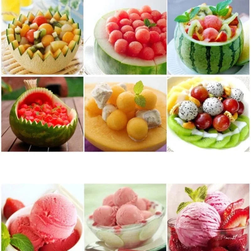 Skål med melon og vandmelon