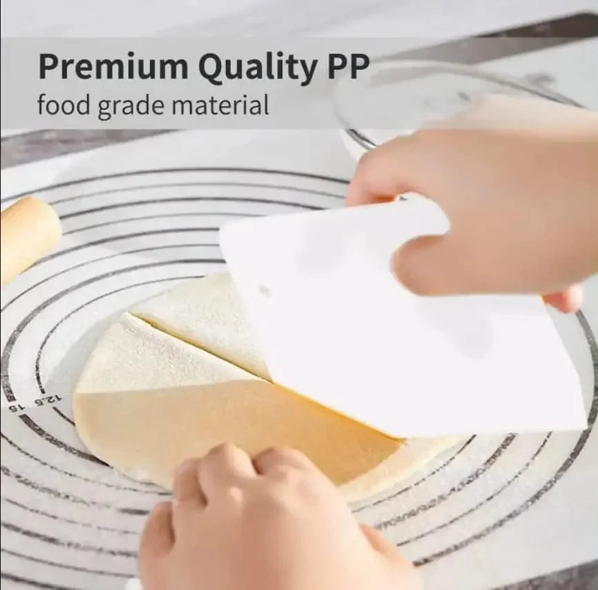 🍰 Multifunktionel dejskærer til brød og kager - Miljøvenlig DIY-køkkenskraber - Størrelse 13x9CM