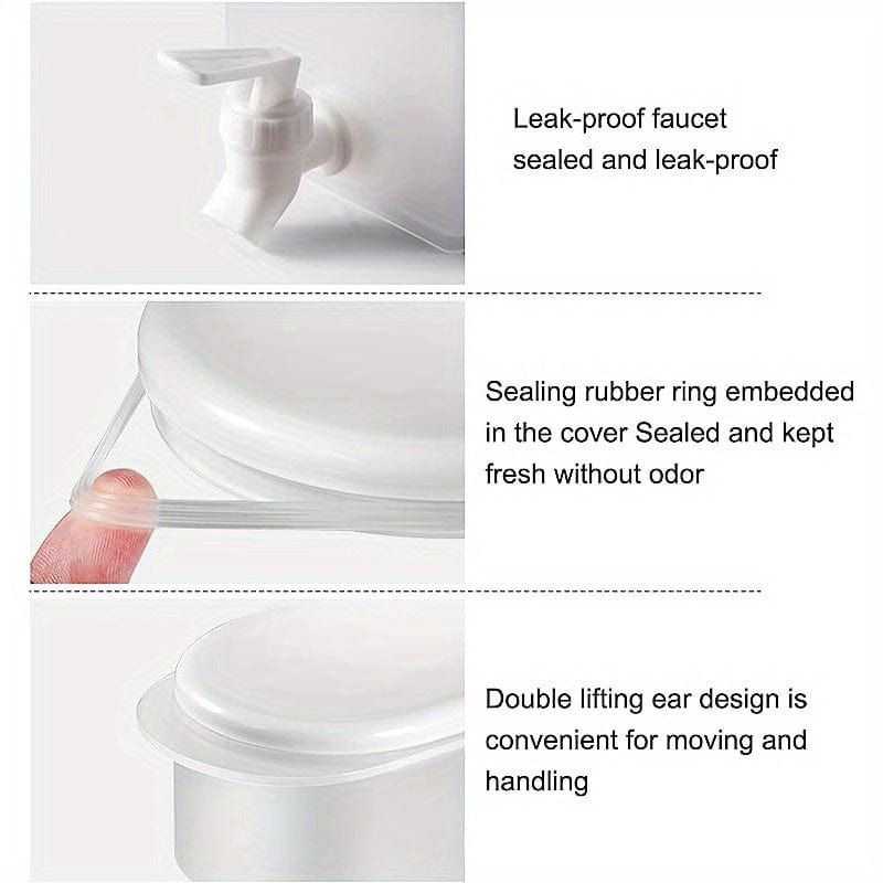 Drikkedispenser i plast med hane - XXL-kapacitet - ideel til køleskabet - frugt-te-kande og limonadeflaske - tilbehør til hjemmet 3,5L