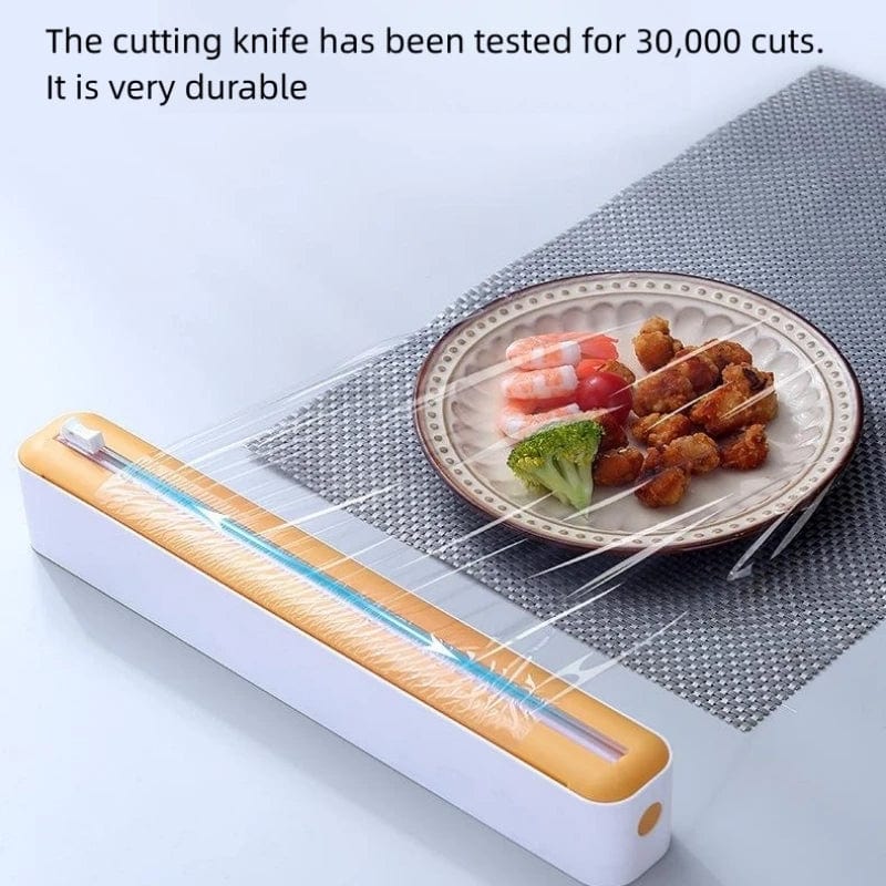 Fødevarefilmdispenser med skærer - Innovativt køkkentilbehør!