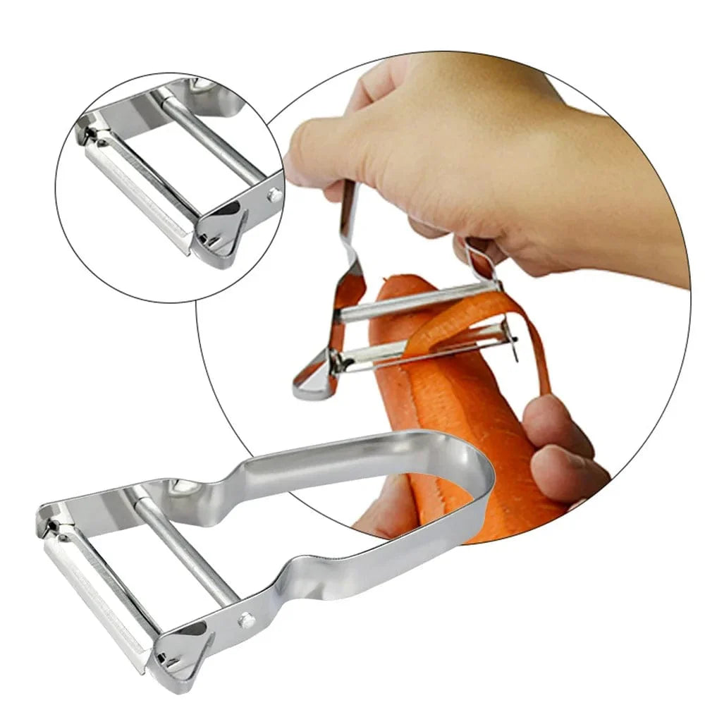 Trio Magic Peeler U-type i rustfrit stål - miljøvenligt køkkenredskab