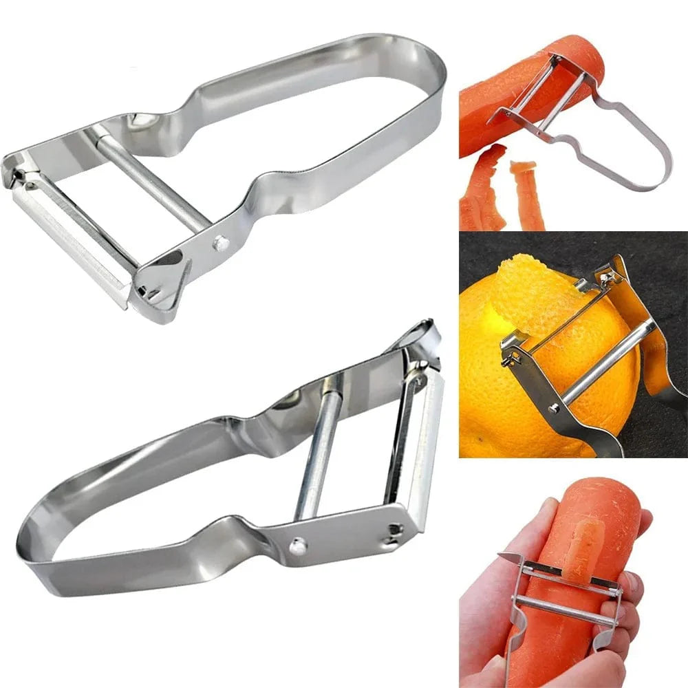 Trio Magic Peeler U-type i rustfrit stål - miljøvenligt køkkenredskab