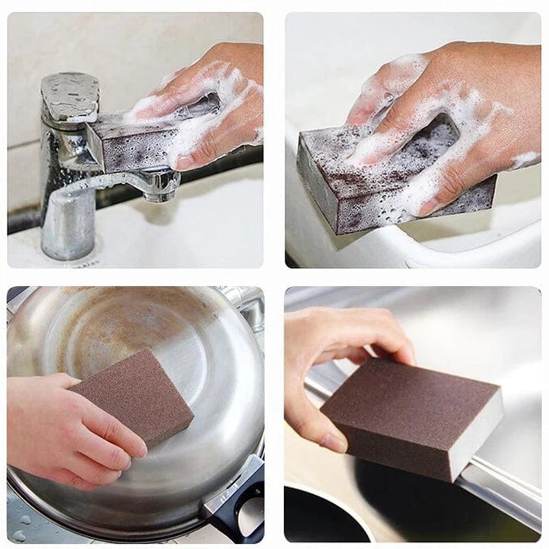Magic Kitchen Cleaning Sponge - sæt med 1/2/4/5/6/8 stk, fjerner rust og pletter, ideel til komfur, gryde og vask