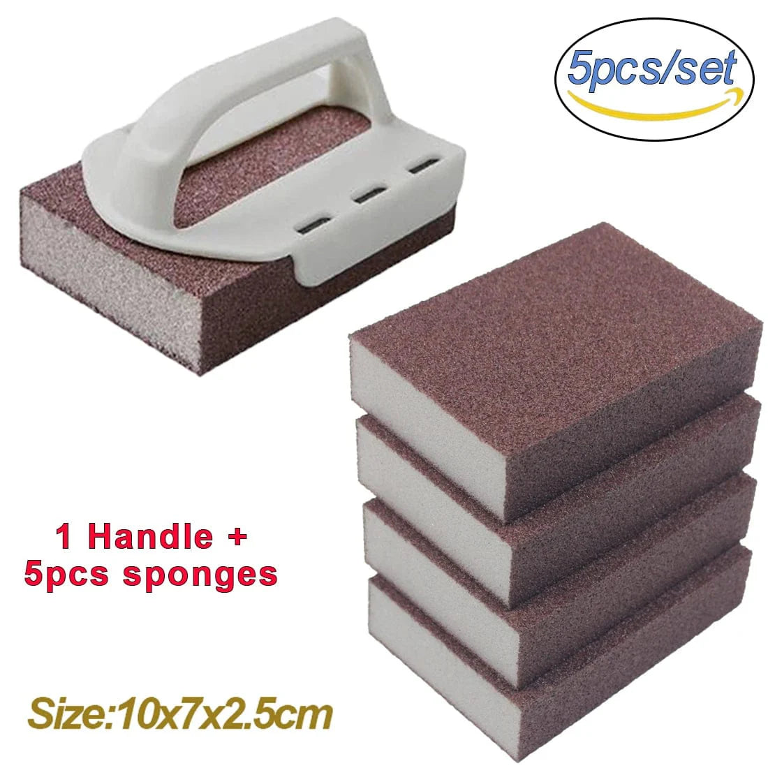 Magic Kitchen Cleaning Sponge - sæt med 1/2/4/5/6/8 stk, fjerner rust og pletter, ideel til komfur, gryde og vask 5Pcs -Set