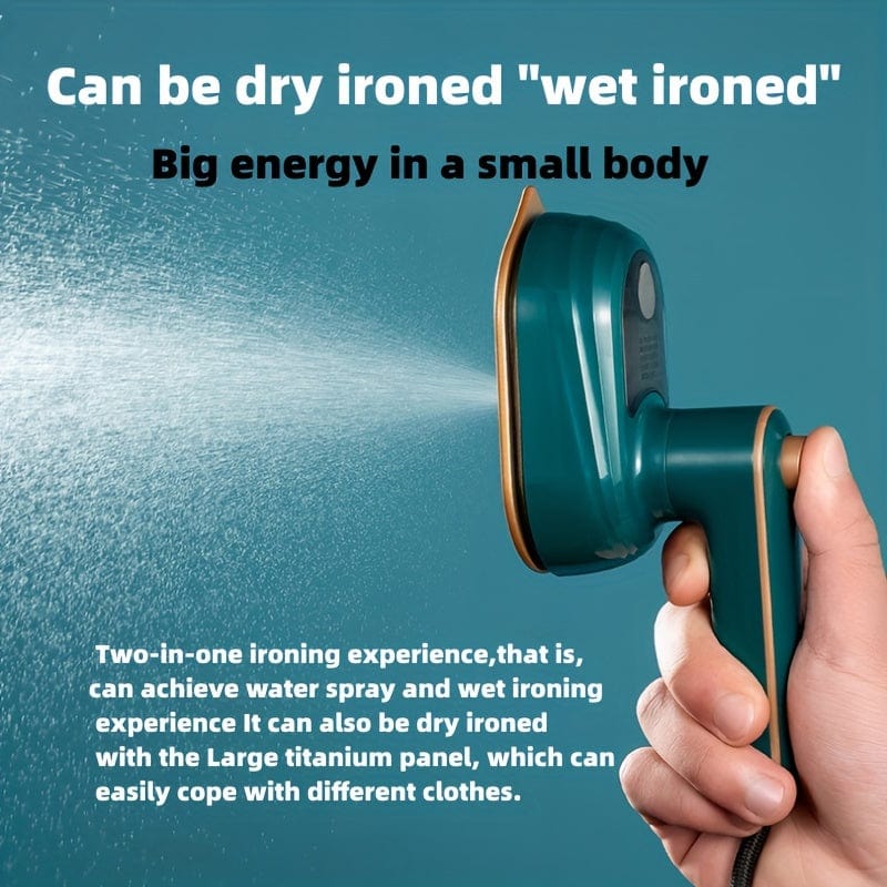Sammenklappeligt rejsedampstrygejern - 180° rotation, professionel kvalitet, strømtilslutning - til hjemmet og på rejsen