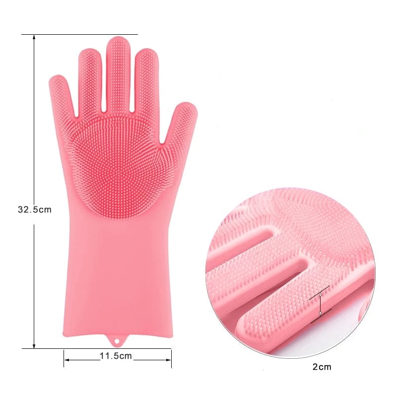 Opvaskehandsker med integrerede børster