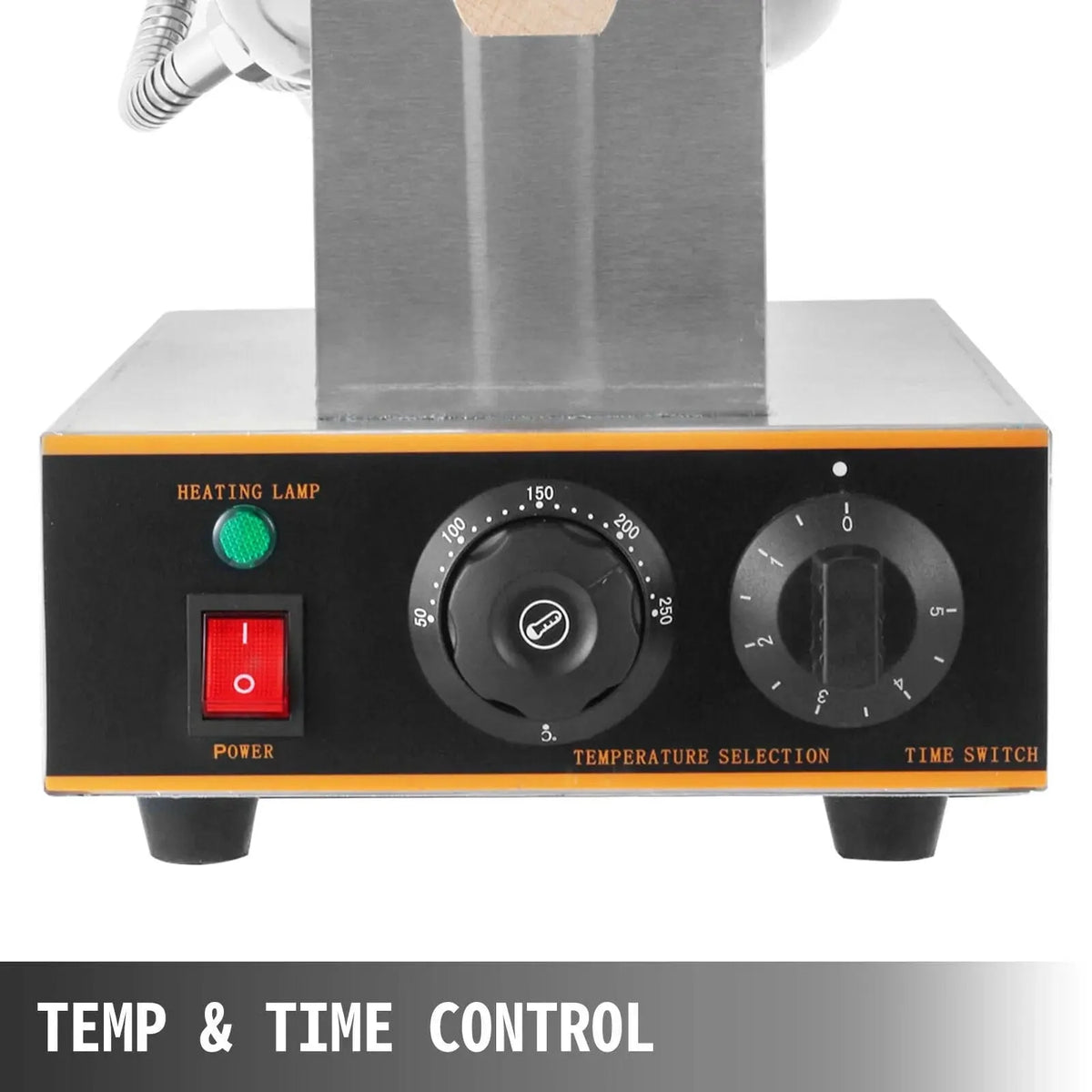 Elektrisk æggeboble-vaffeljern i rustfrit stål Fire vafler