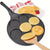 Mini pandekagegrill, pande med 7 forme Eid Al-Adha Mubarak 7-hullers sort pande