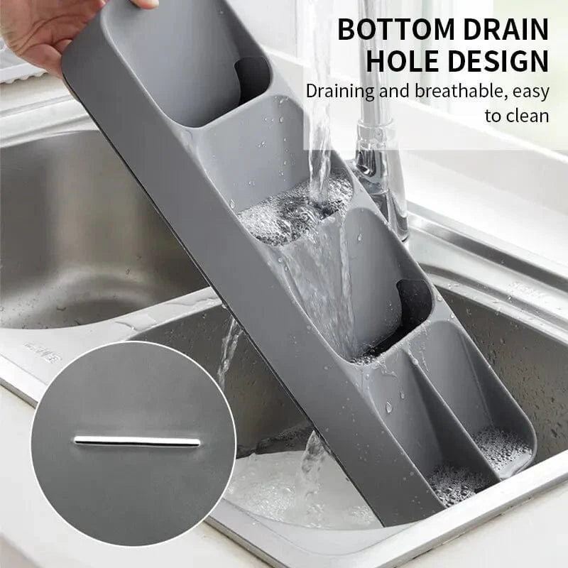 Køkkenskuffe Opbevaringsbakke til bestik Knivholder Ske Gafler Bordservice Organizer Beholder til krydderiflasker Knive Blokstativ