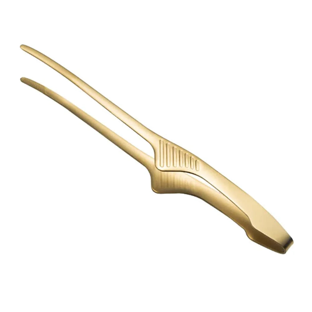 Korean Barbecue Clips rustfrit stål Grill Cooking Chef Tongs Kitchen Baking Bread Tweezer Outdoor Grilling Steak Clamp Tools Gold