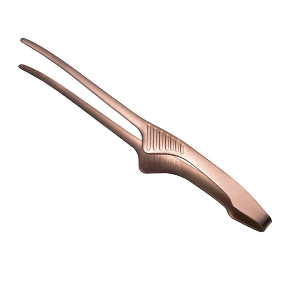 Korean Barbecue Clips rustfrit stål Grill Cooking Chef Tongs Kitchen Baking Bread Tweezer Outdoor Grilling Steak Clamp Tools Rose gold