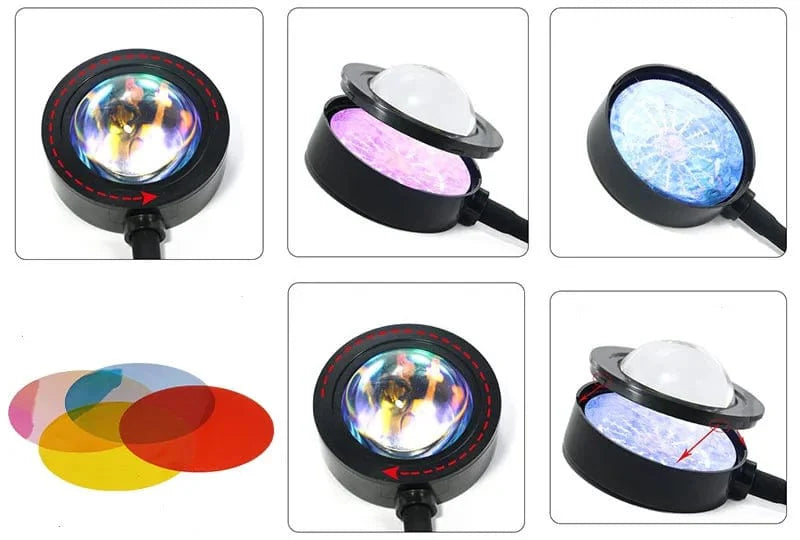 Solnedgangslampe, kan fjernbetjenes (med fjernbetjening og smartphone)