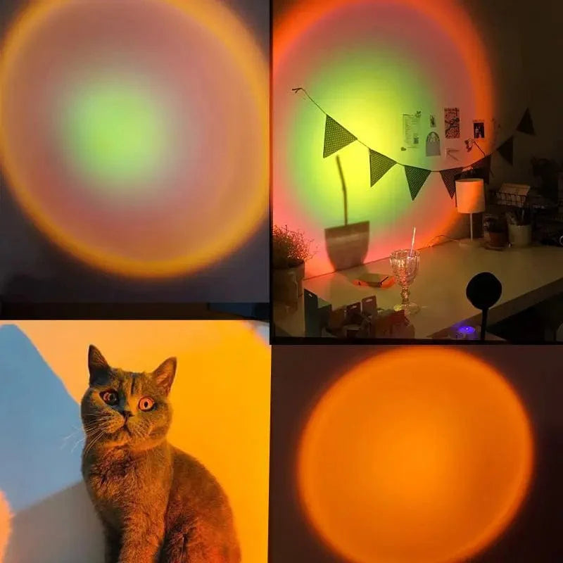 Solnedgangslampe, kan fjernbetjenes (med fjernbetjening og smartphone)