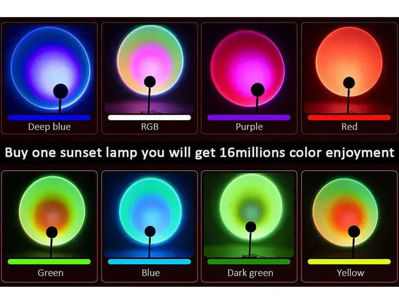 Solnedgangslampe, kan fjernbetjenes (med fjernbetjening og smartphone)