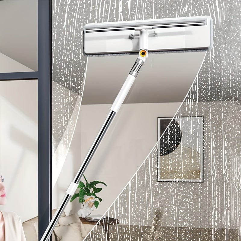 2 i 1 udtrækkelig vinduesvasker, roterende kost og skraber, vinduesvisker, bilrude-skraber 1 stk.