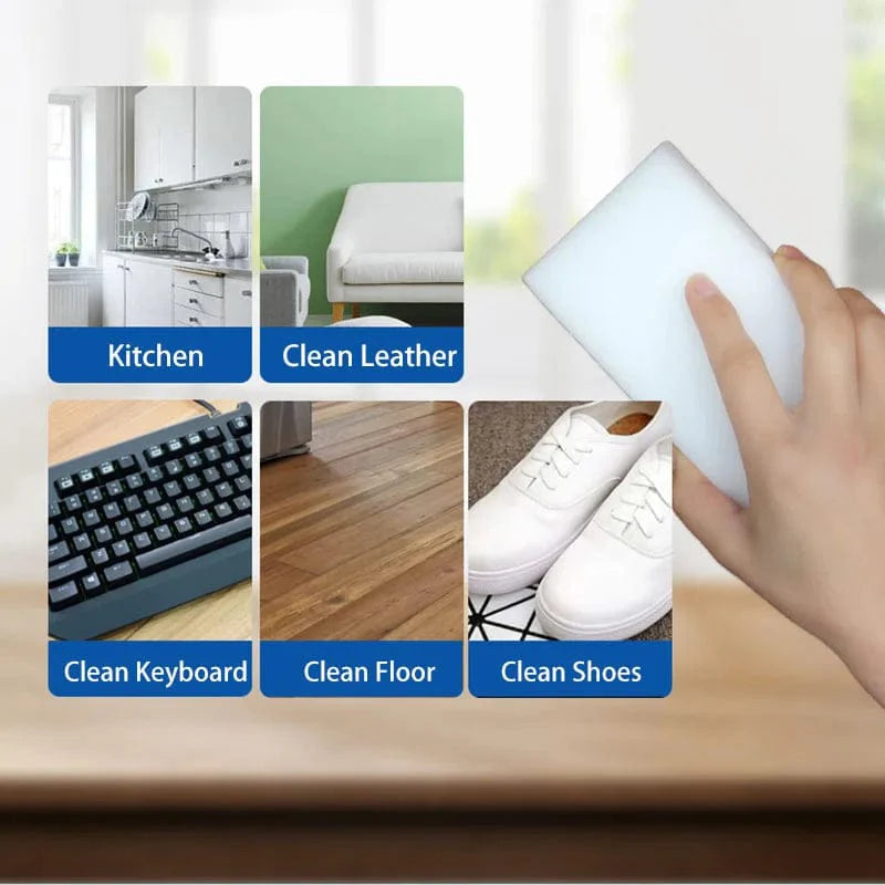 Pakke med 10 Magic rengøringssvampe til køkken og badeværelse