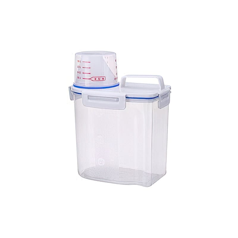 Sæt med 3 madopbevaringsdåser med hældetud og gradueret målehane