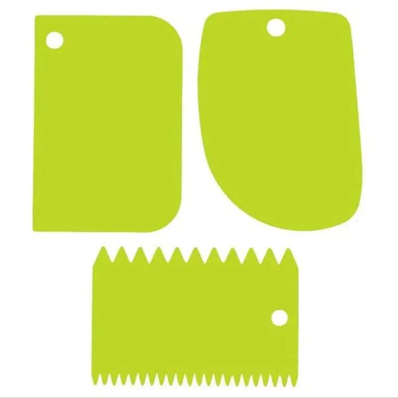 Sæt med 3 DIY-kagecremeskrabere - værktøj til dekoration af wienerbrød 3stk5