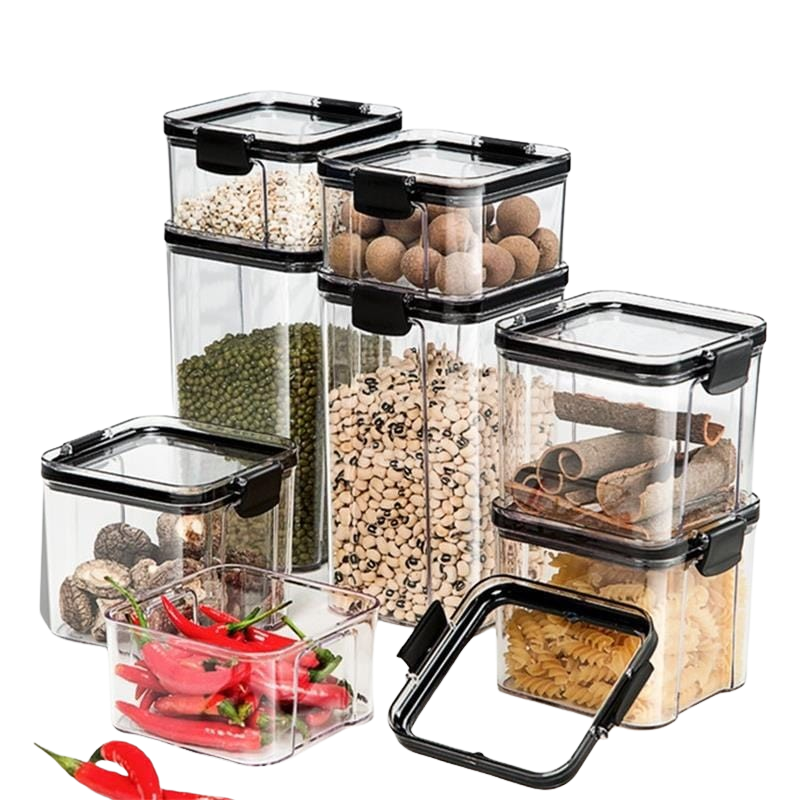 Pakke med 5 stabelbare lufttætte kasser