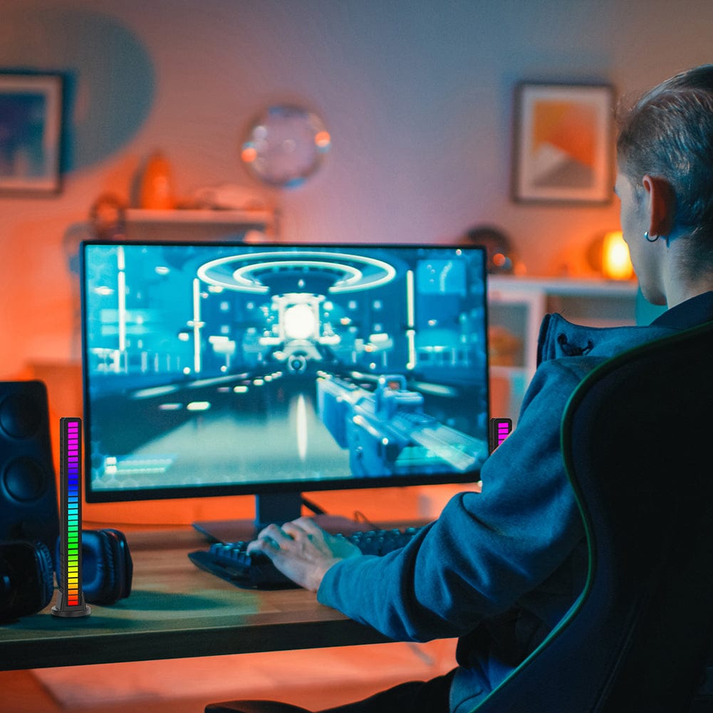 16 eller 32 RGB LED-lysbjælker til stemningsbelysning og musik