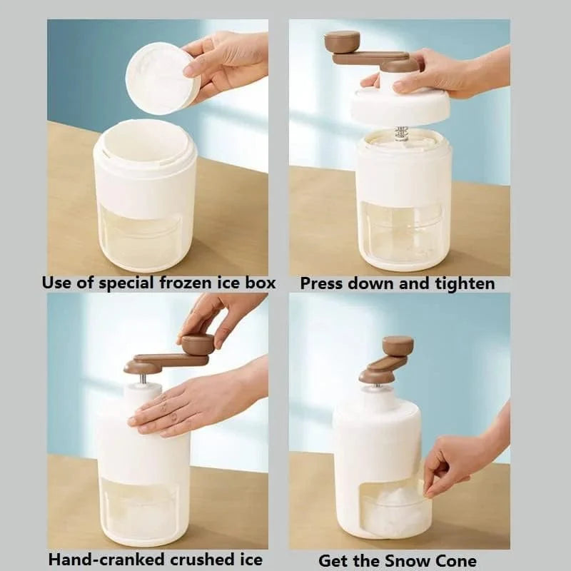 Praktisk manual til maskine til knust is