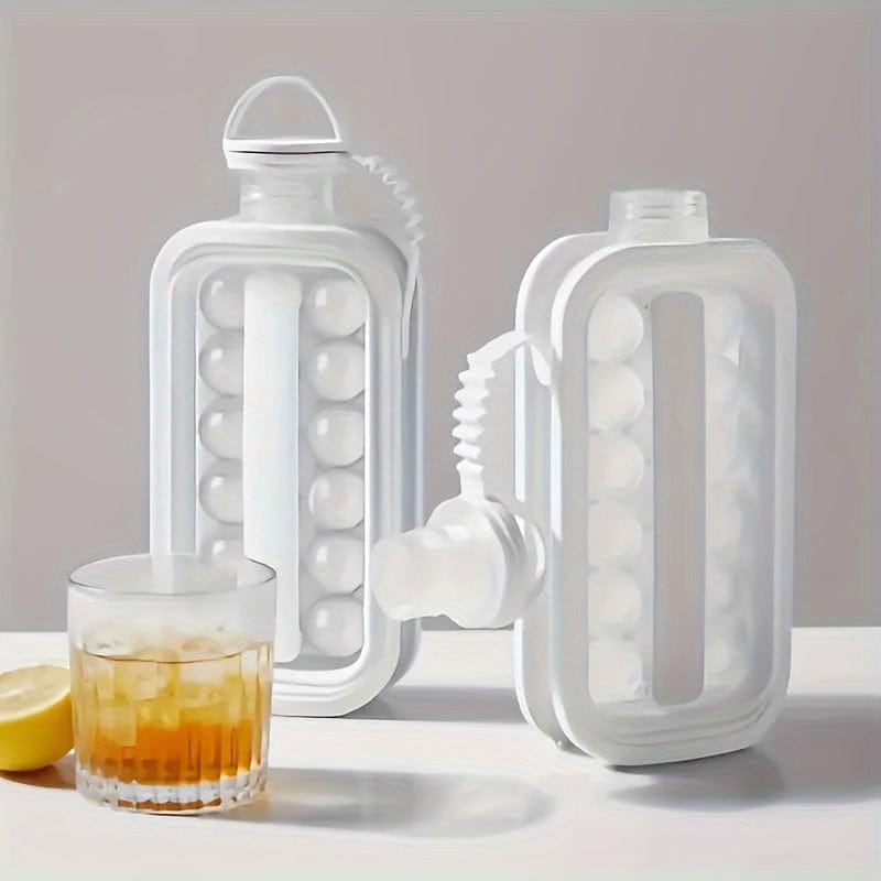 2-i-1 ismaskine og vandflaske - praktisk og bærbar