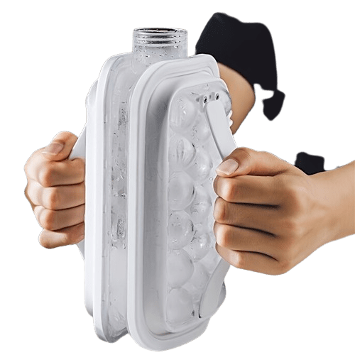 2-i-1 ismaskine og vandflaske - praktisk og bærbar